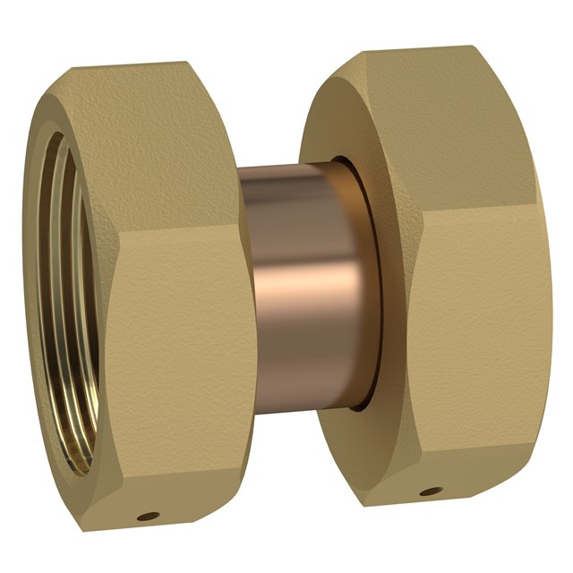 Flanged copper pipe - for use between flat sealing connection
