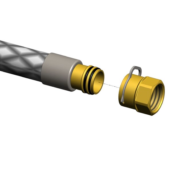 Diffusion-tight Hose with Fitting