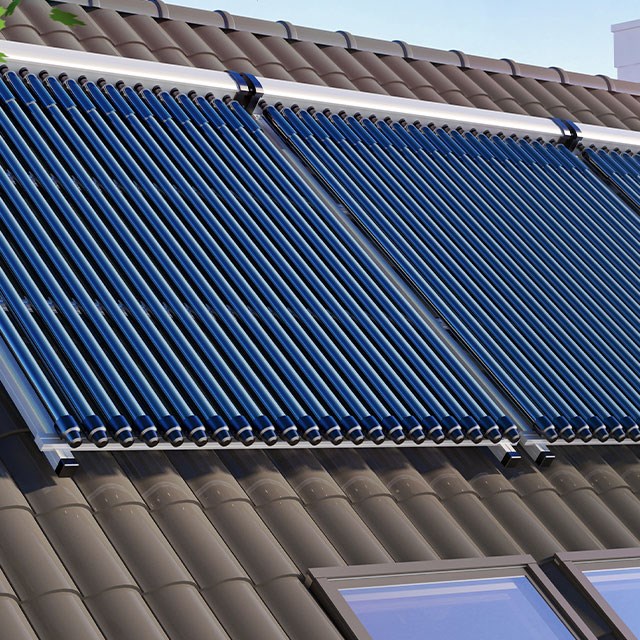 Solar panels on roof