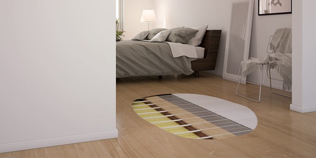 Underfloor heating in a bedroom